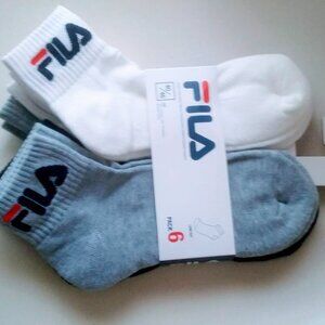 FILA🌻Women's 6-Pack Low Cut Sport Socks  Size 4-10US